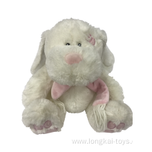 Chubby Rabbit Toy With Pink Scarf